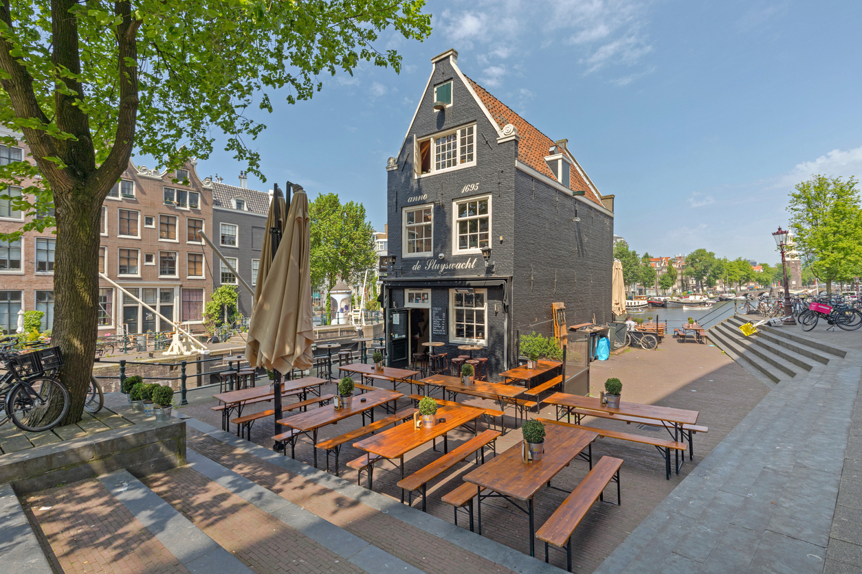 Café de Sluyswacht- var går lokalbefolkningen dricka i Amsterdam 